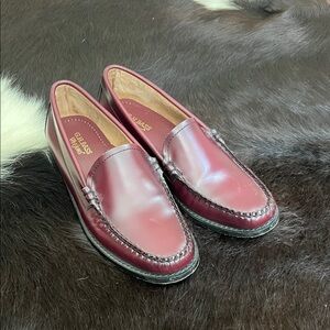 GH Bass Maroon Slip-On Loafers